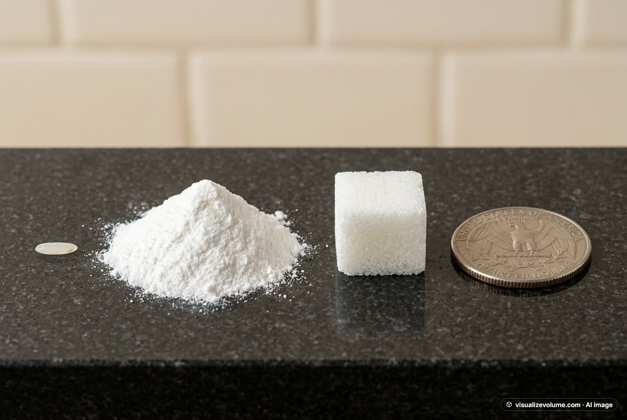 Baking powder, in “What does 1 teaspoon of baking powder look like?”