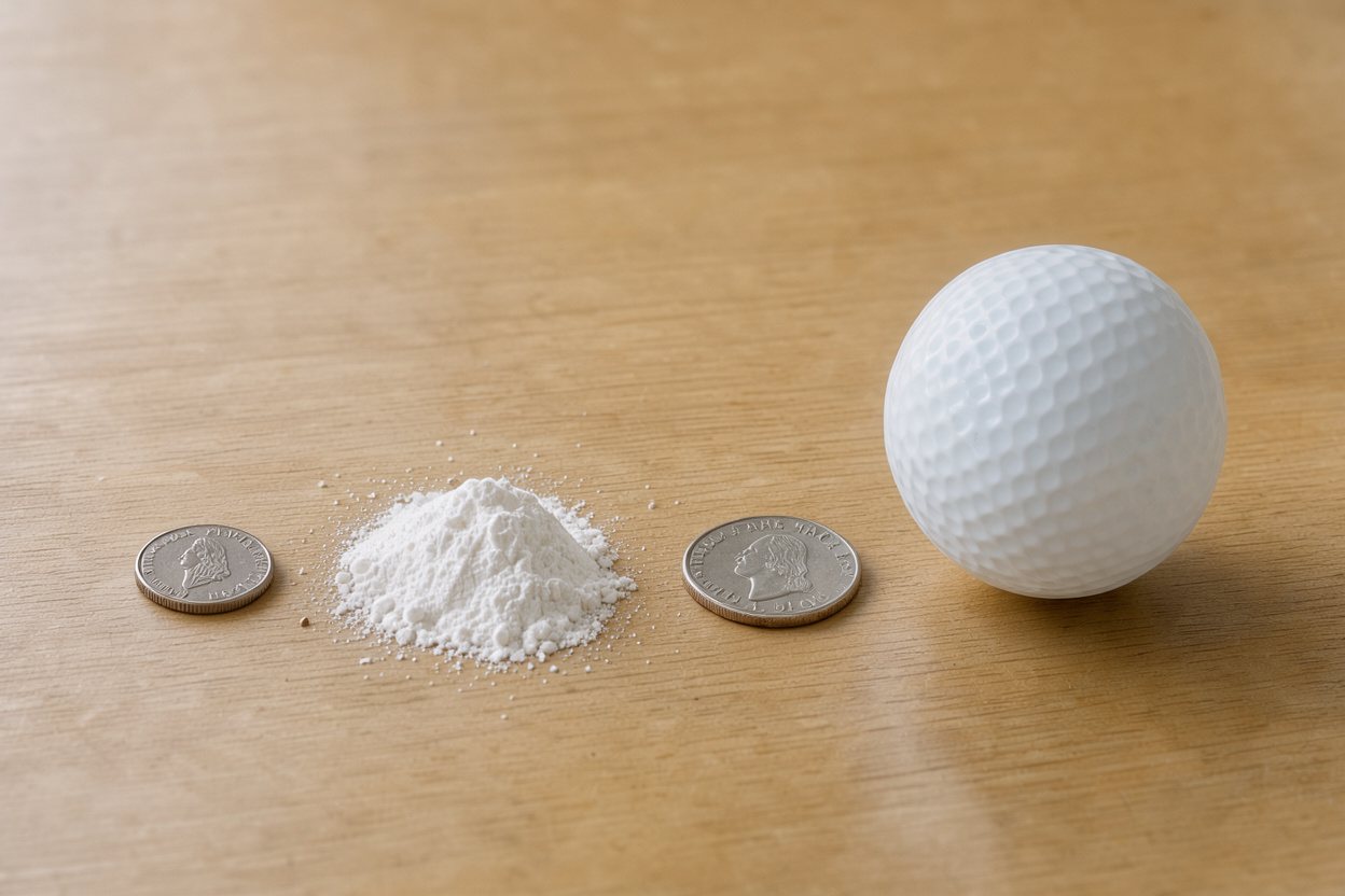What does 1 teaspoon of baking powder look like?