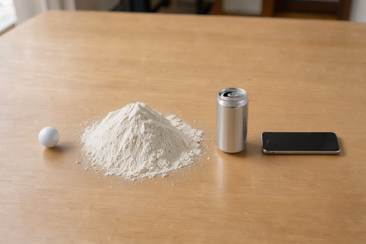 What does 1 kilogram of all-purpose flour look like?
