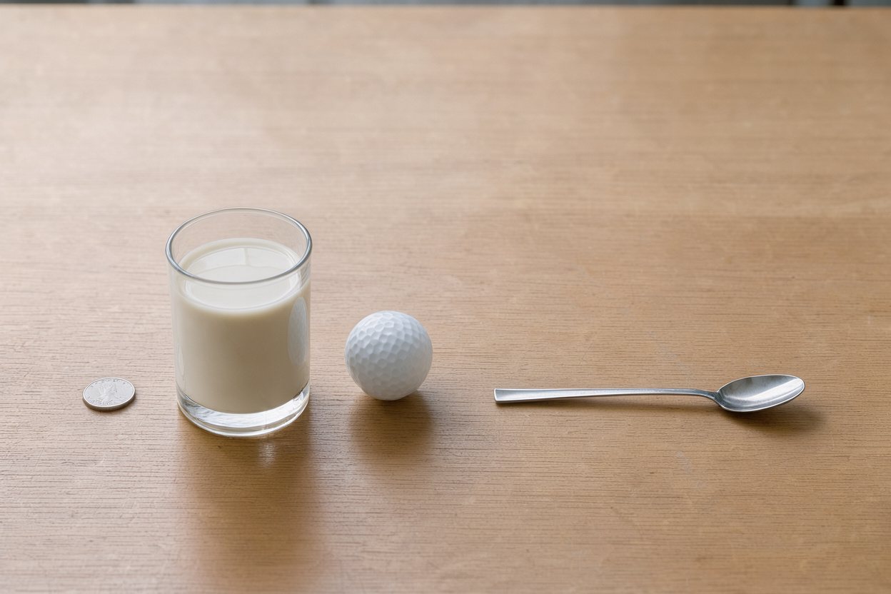 What does 1 cup of milk (whole) look like?