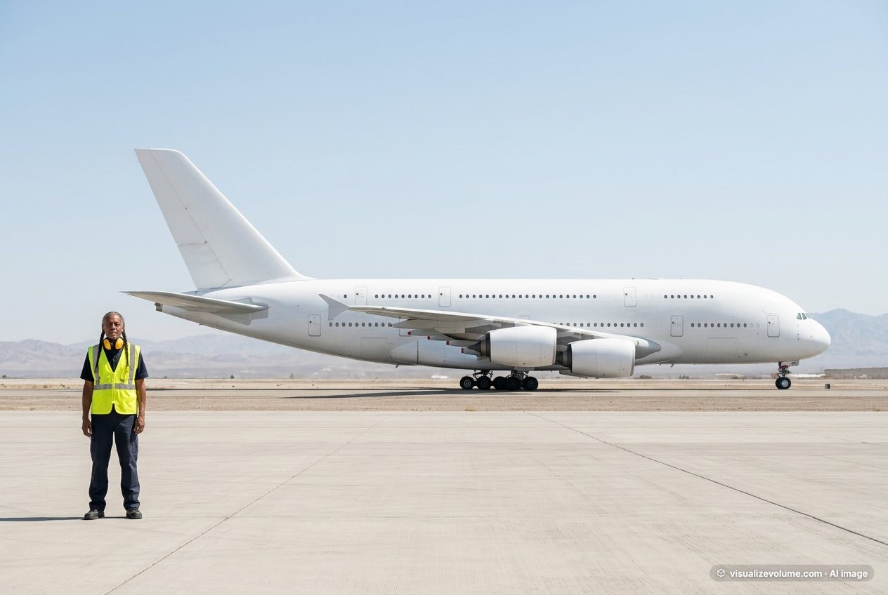 Airbus A380, in “Person vs airbus a380”