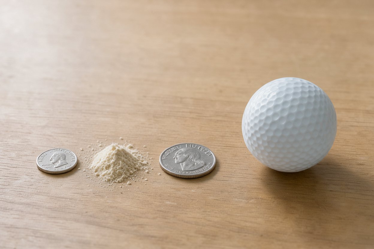 What does 0.25 teaspoons of garlic powder look like?