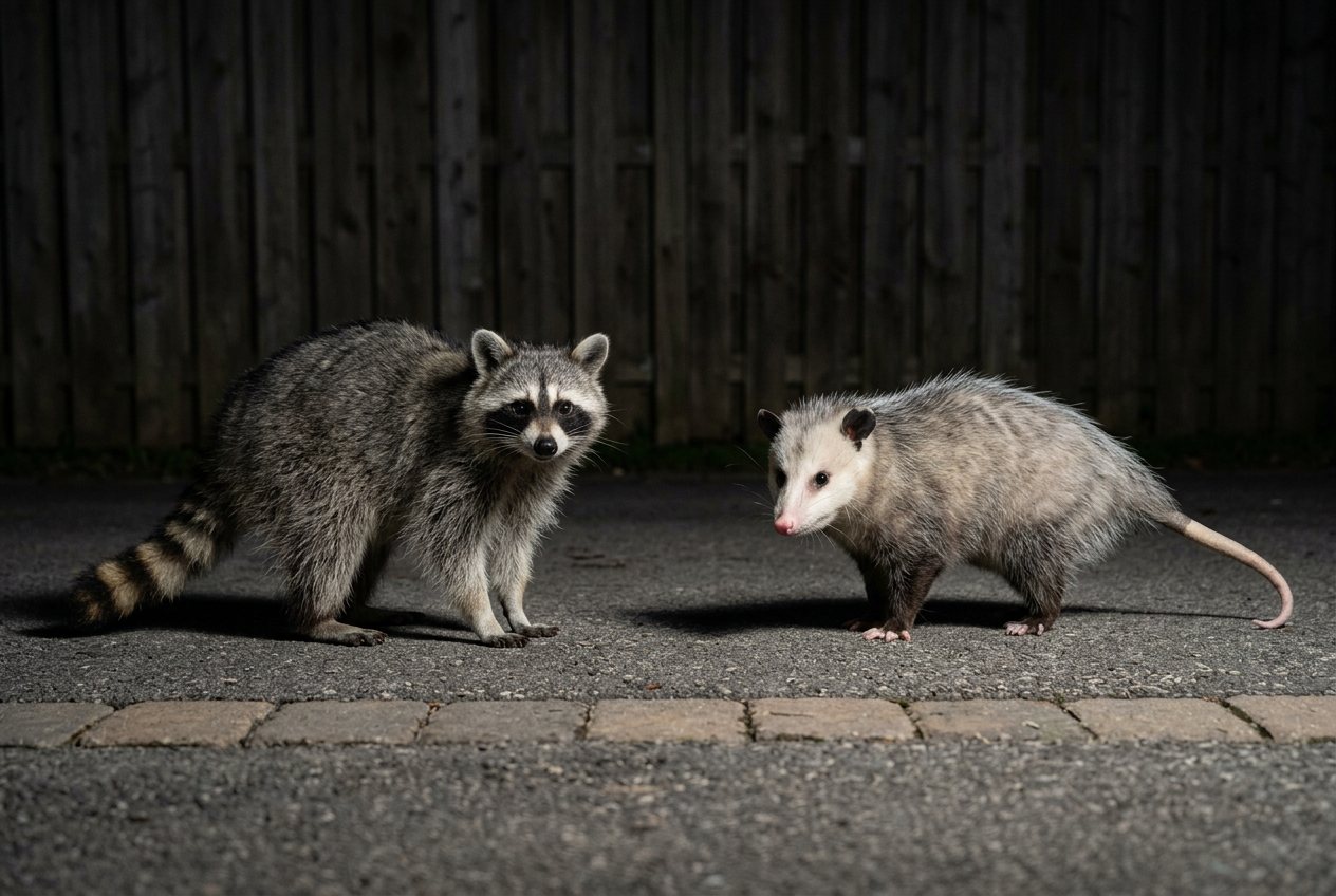Raccoon vs opossum: size comparison