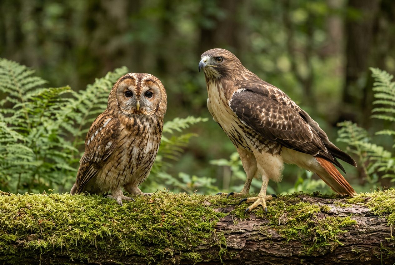 Owl vs hawk: size comparison