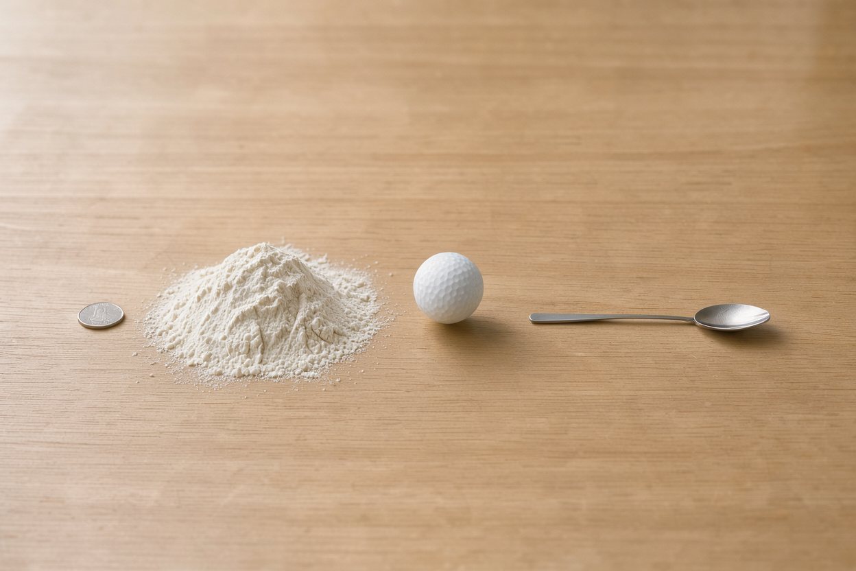 What does 120 grams of all-purpose flour look like?