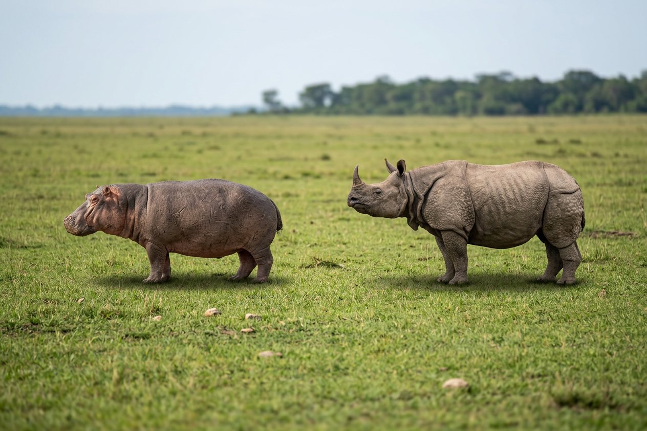 Hippo vs rhino: size comparison