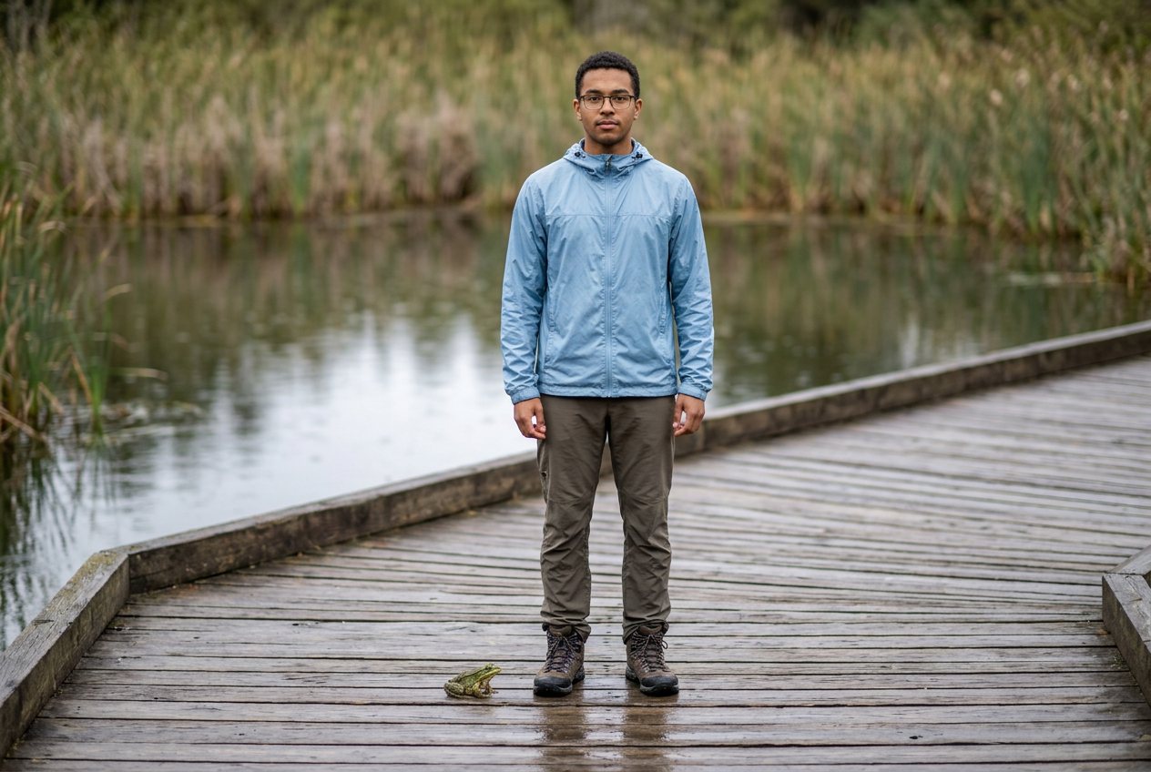 Frog vs person: size comparison