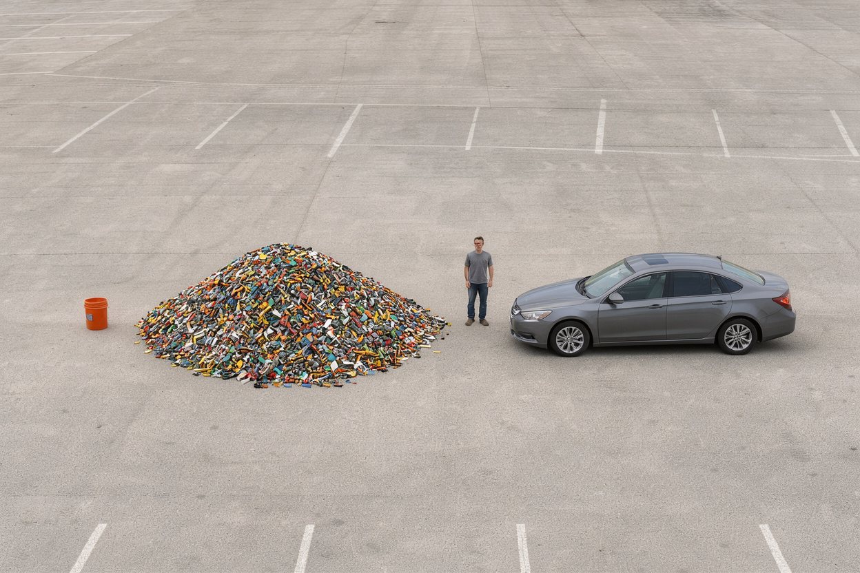 What do 1,000,000 Lego bricks look like?