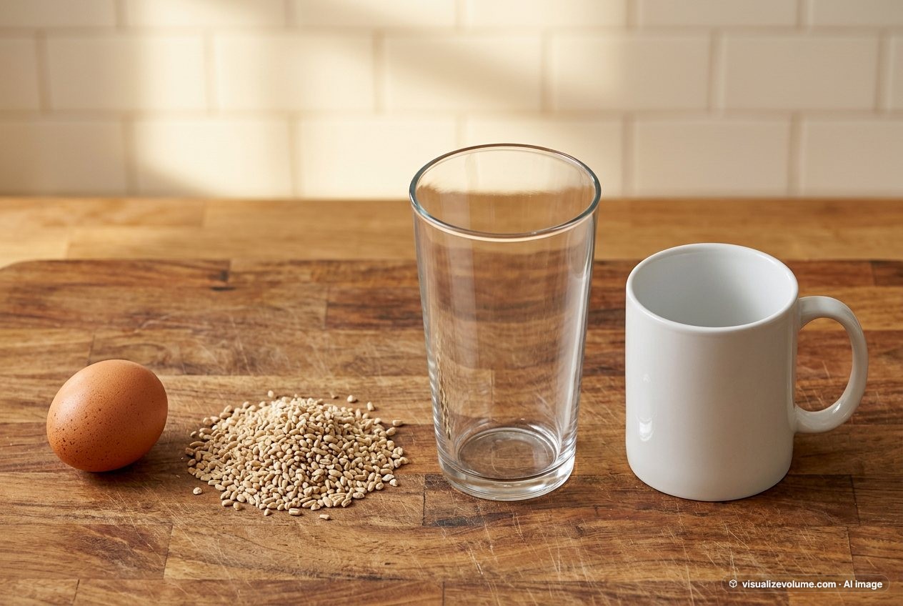 Steel-cut oats, in “What does 0.333 cups of steel-cut oats look like?”