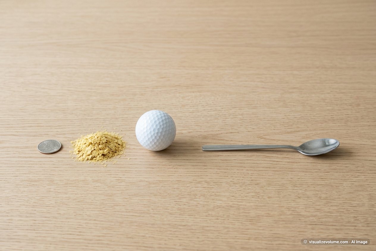 Nutritional yeast, in “What does 1 tablespoon of nutritional yeast look like?”