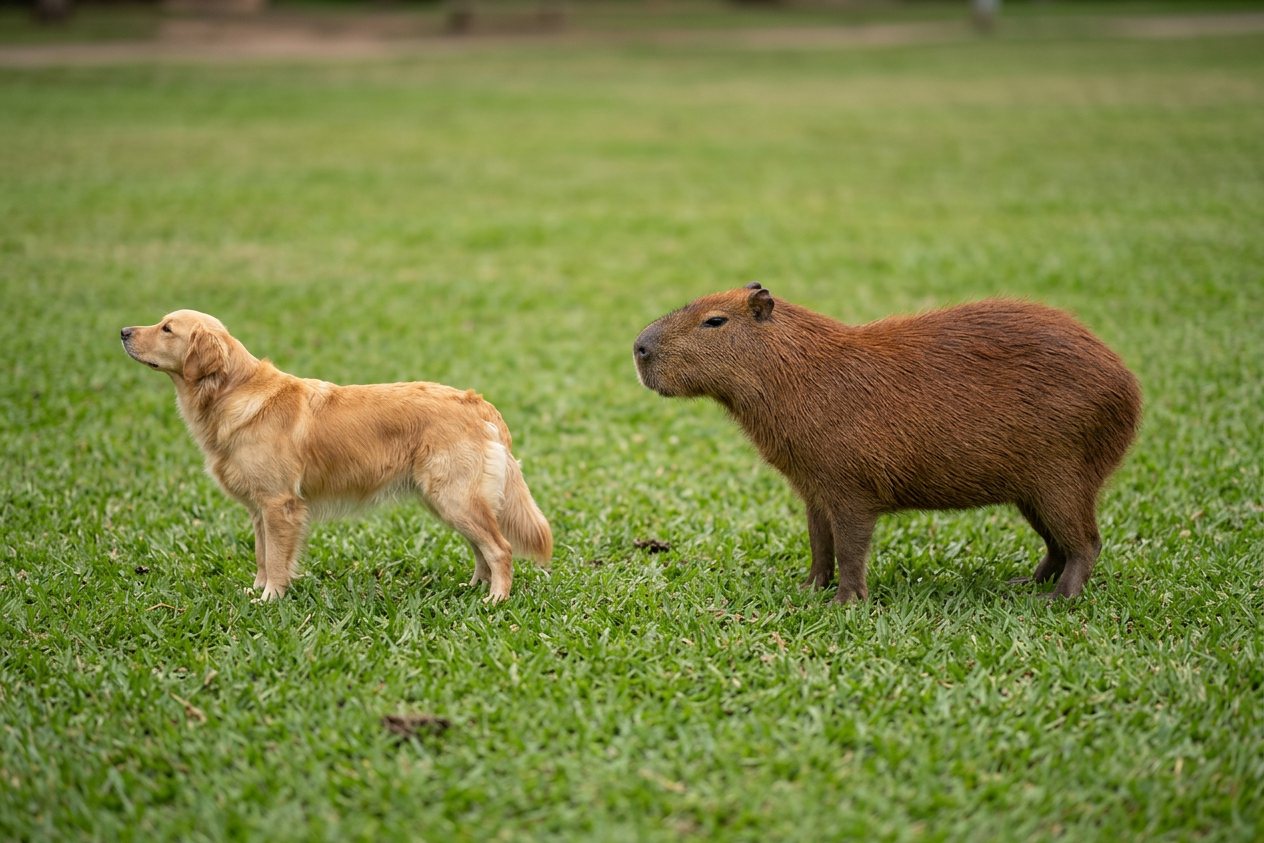 Dog vs capybara: size comparison