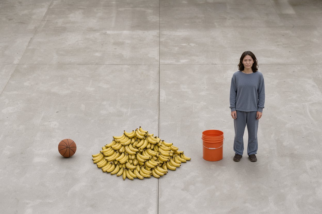 How many bananas weigh as much as a person?