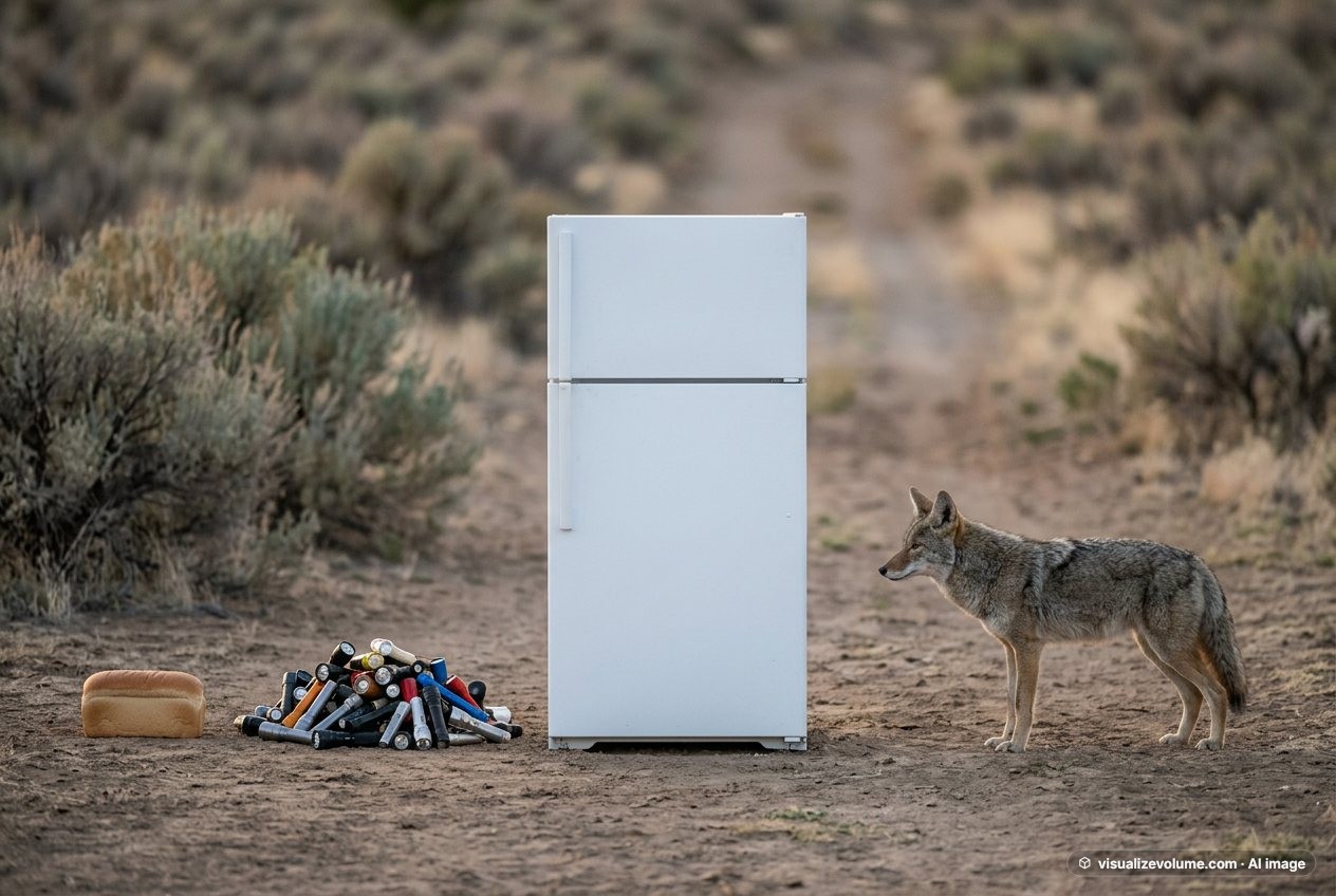 Flashlight, in “How many flashlights weigh as much as a coyote?”