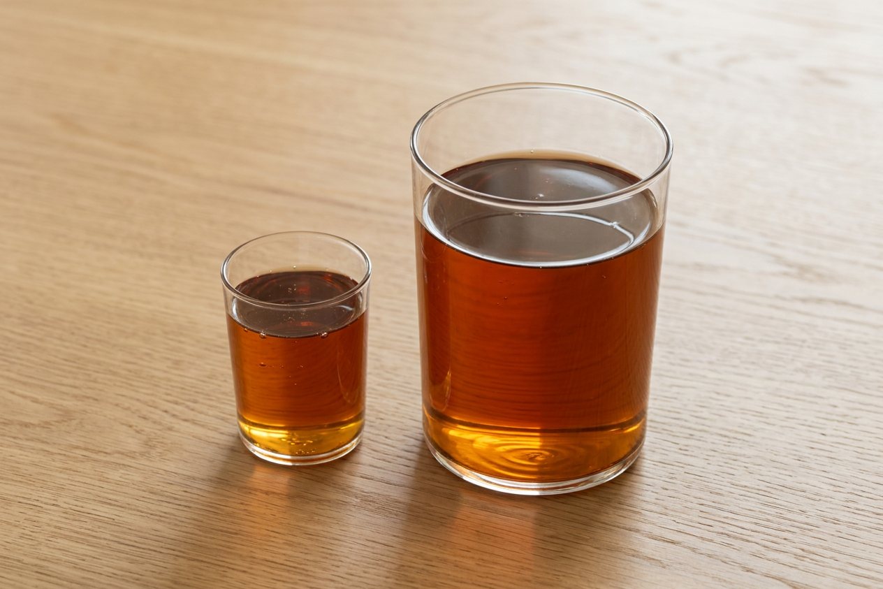 1 pt of maple syrup vs 1 gal of maple syrup: size comparison