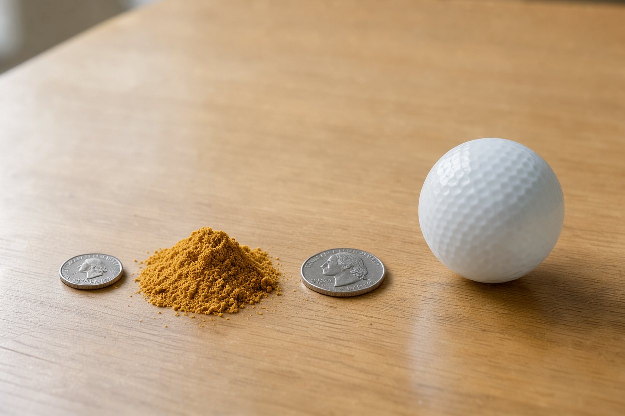 What does 1 teaspoon of ground turmeric look like?