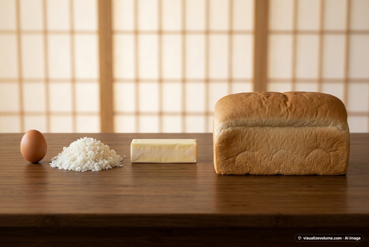 Cooked white rice, in “What does 150 grams of cooked white rice look like?”