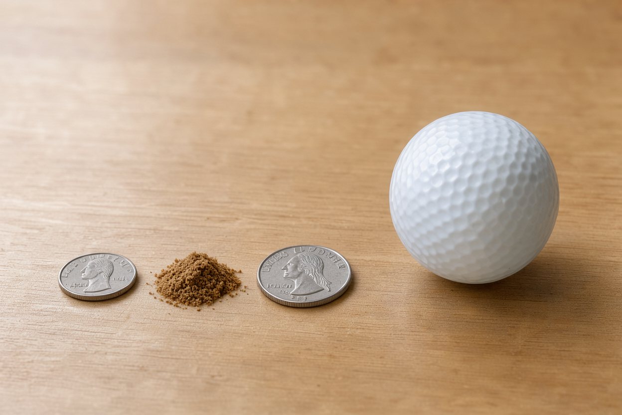 What does 0.125 teaspoons of ground nutmeg look like?