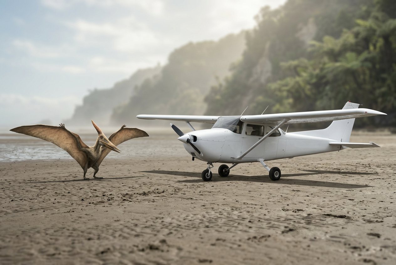 Pteranodon vs cessna: size comparison