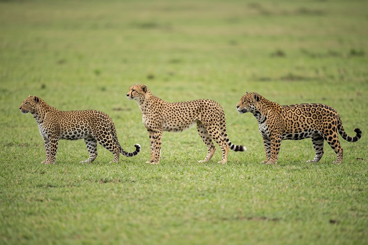 Leopard vs cheetah vs jaguar: size comparison