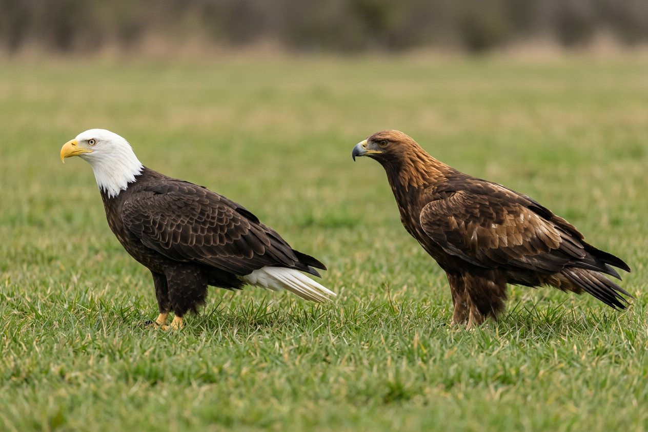 Bald eagle vs golden eagle: size comparison