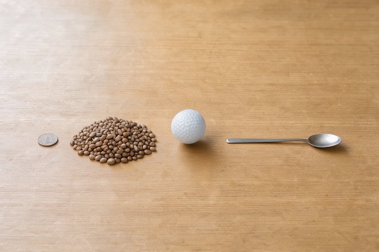What does 0.4 cups of dried beans look like?