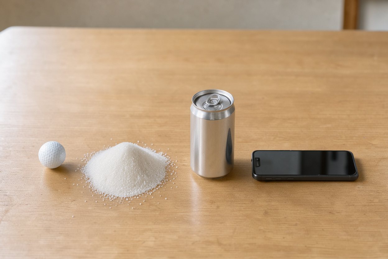 What does 1 cup of granulated sugar look like?