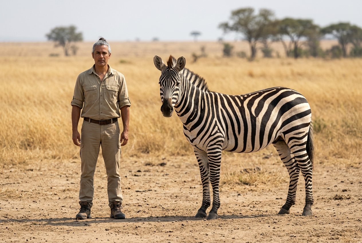 Person vs zebra: size comparison