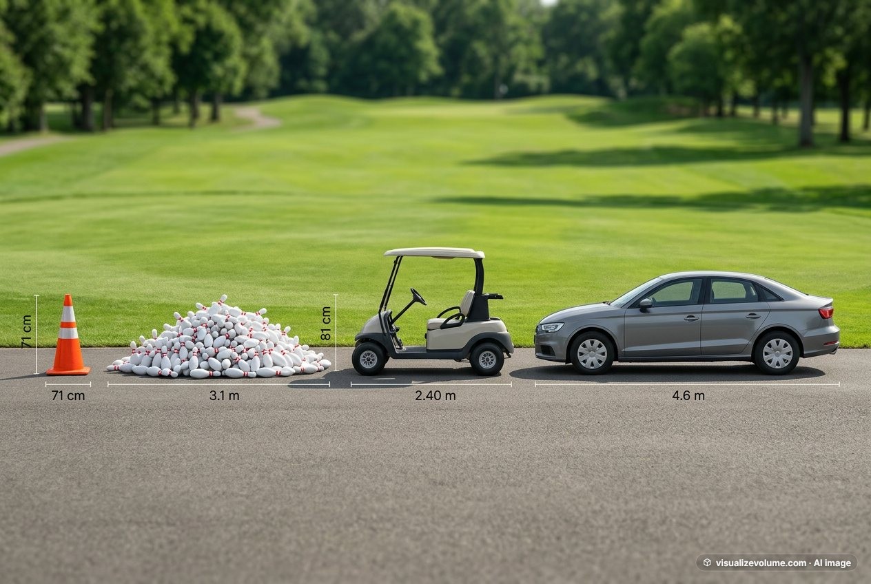 Ten-pin bowling pin, in “How many bowling pins would fill a golf cart?”