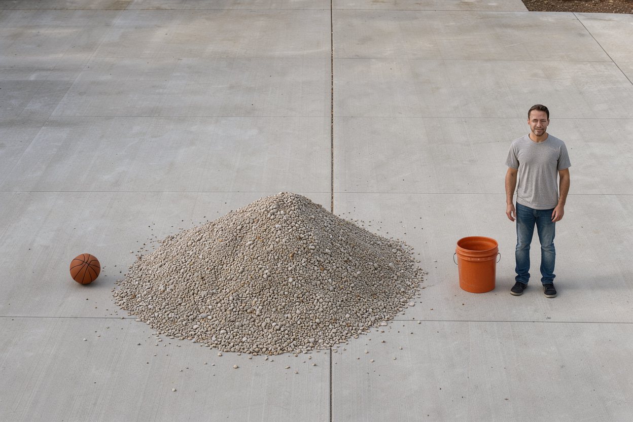What does 1 cubic meter of gravel look like?