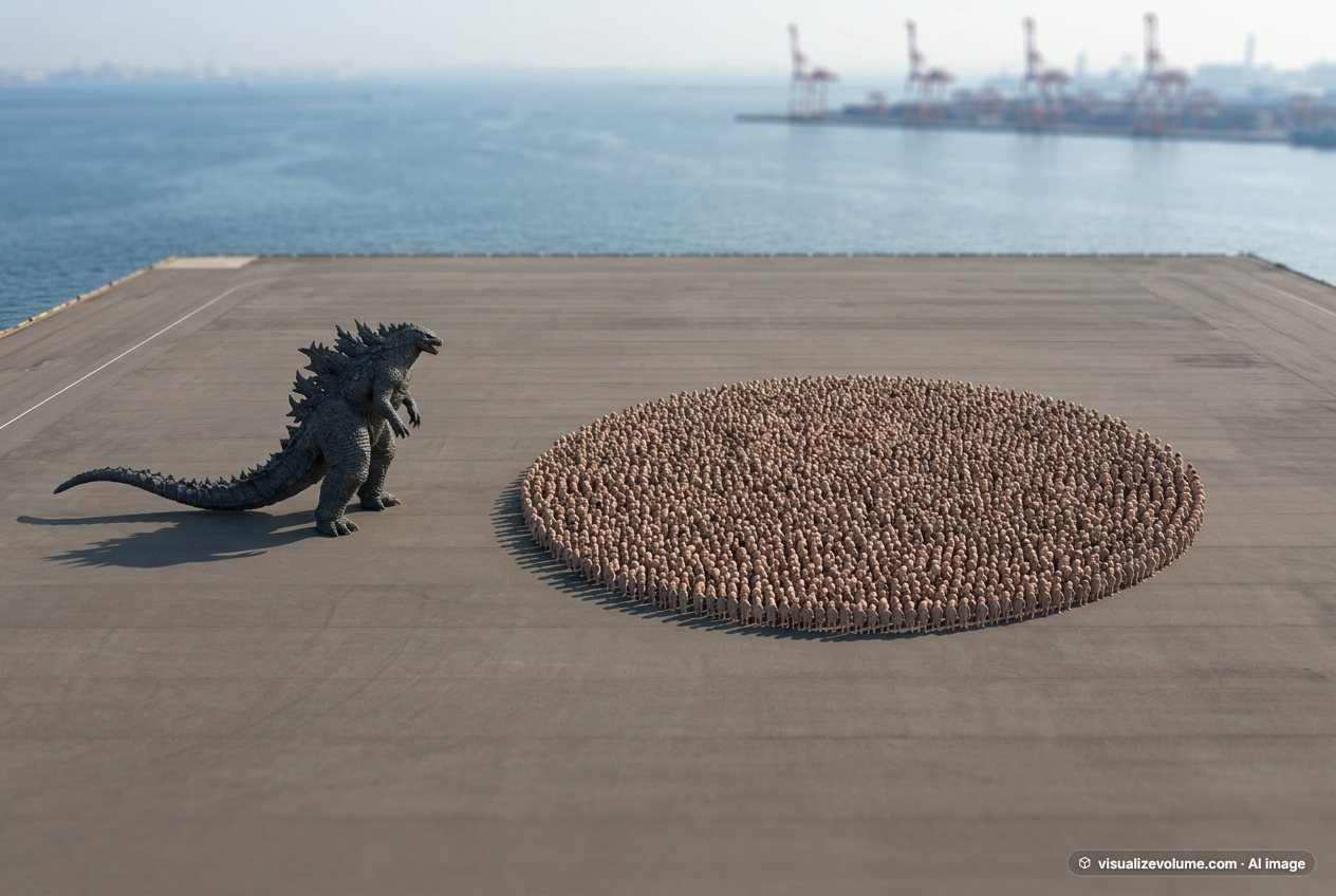 Baby, in “Godzilla vs 1,000,000 babies”