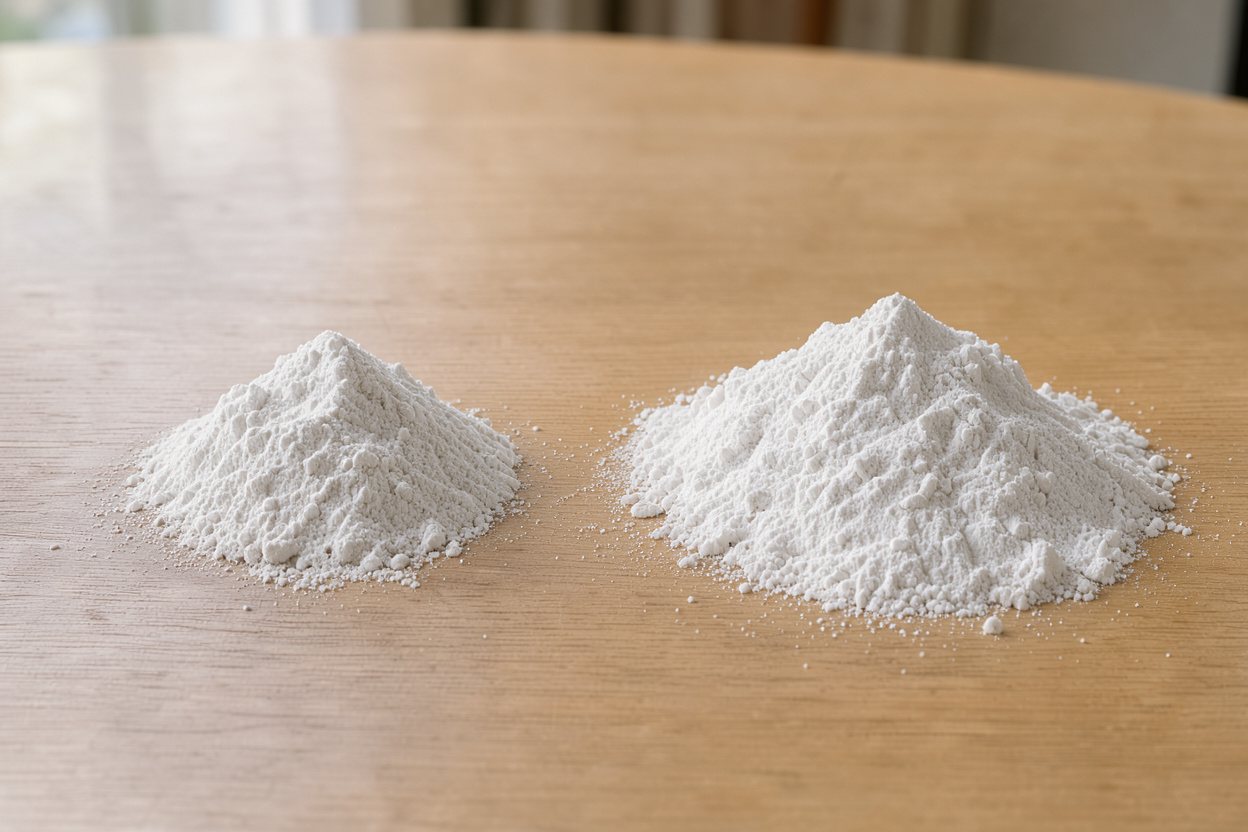 5 g of creatine monohydrate vs 10 g of creatine monohydrate: size comparison