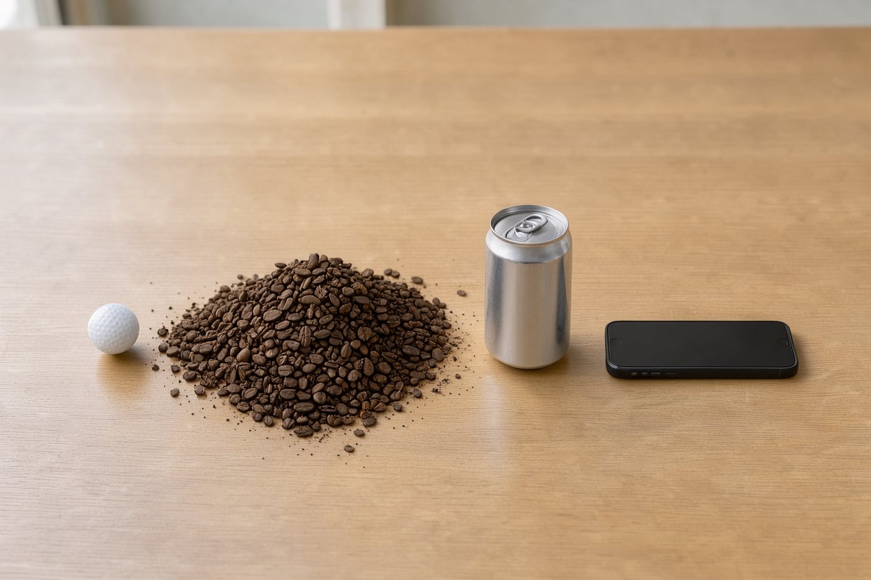 What does 1 pound of ground coffee look like?