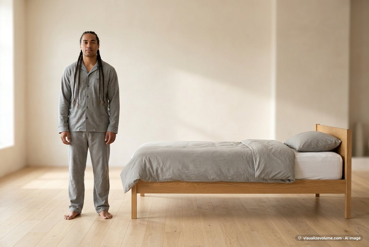 Person vs full bed: size comparison