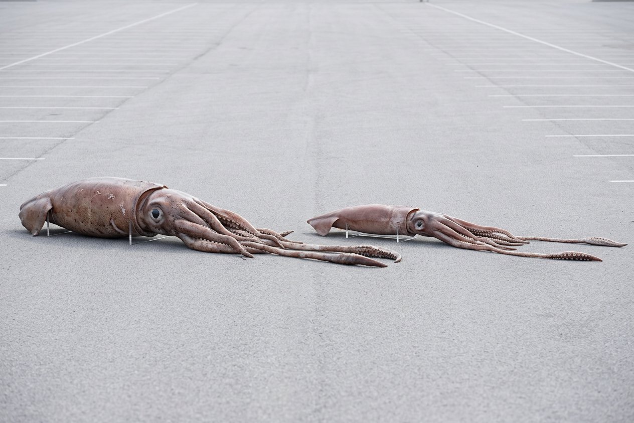 Colossal squid vs giant squid: size comparison