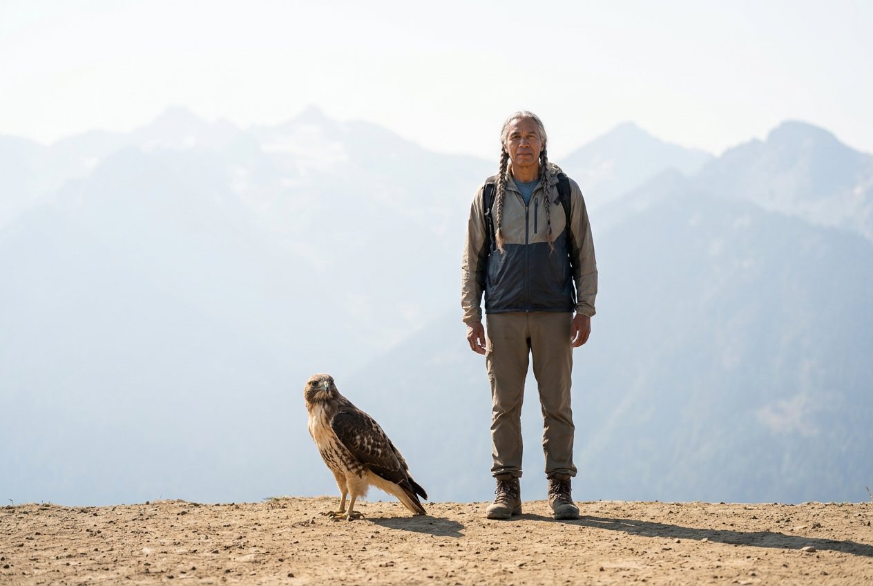 Hawk vs person: size comparison