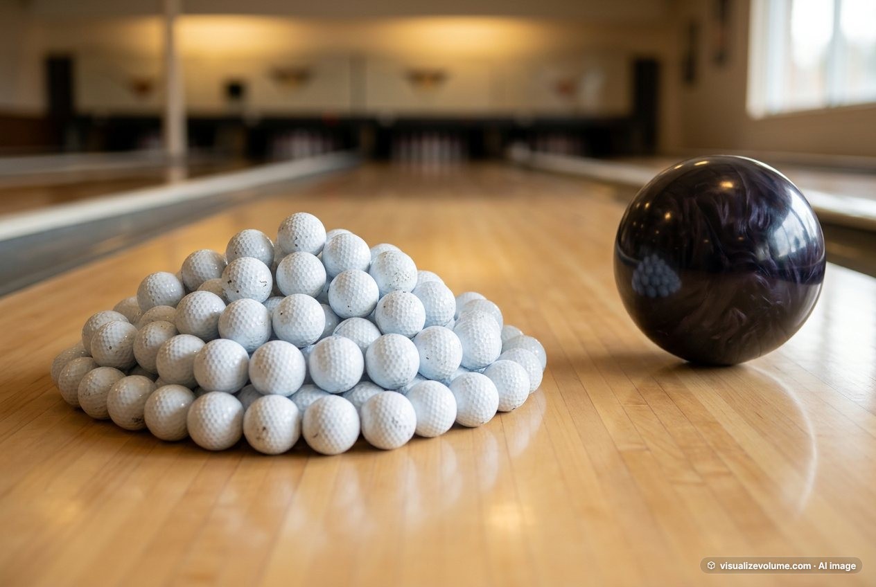 Bowling ball, in “How many golf balls weigh as much as a bowling ball?”