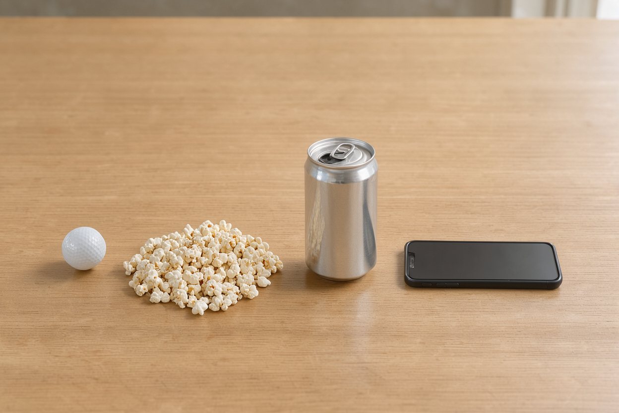 What does 1 cup of popcorn look like?