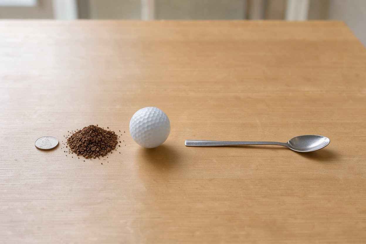 What does 1 tablespoon of instant coffee look like?