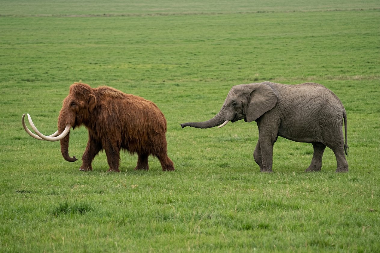Woolly mammoth vs elephant: size comparison