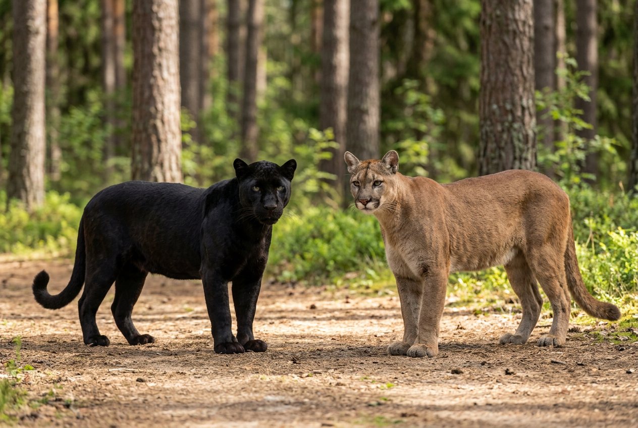 Panther vs cougar: size comparison