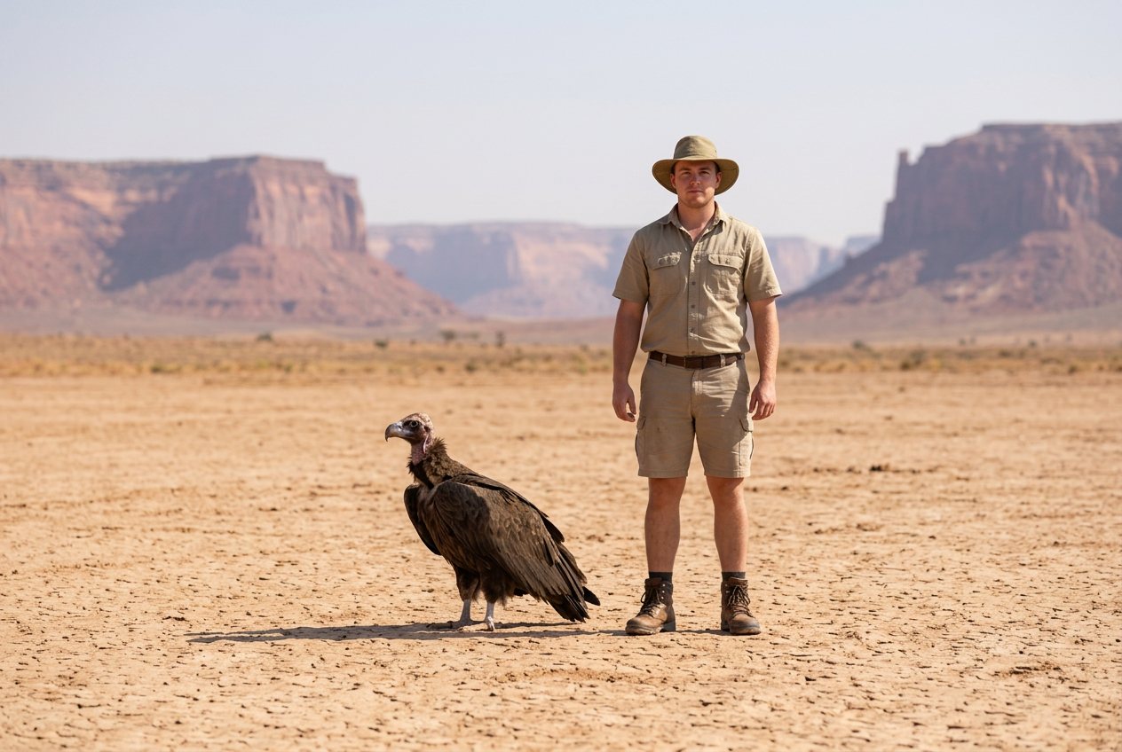 Vulture vs person: size comparison