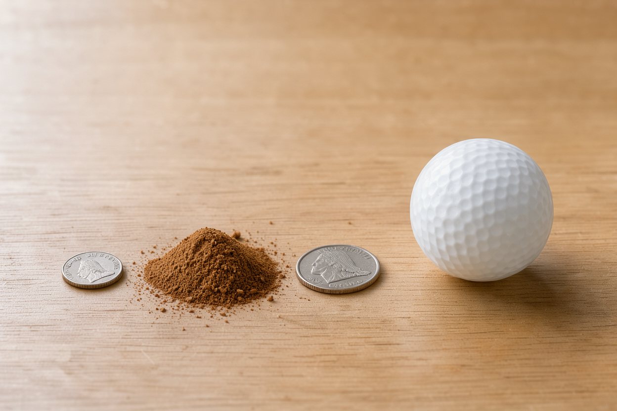 What does 1 teaspoon of ground cinnamon look like?