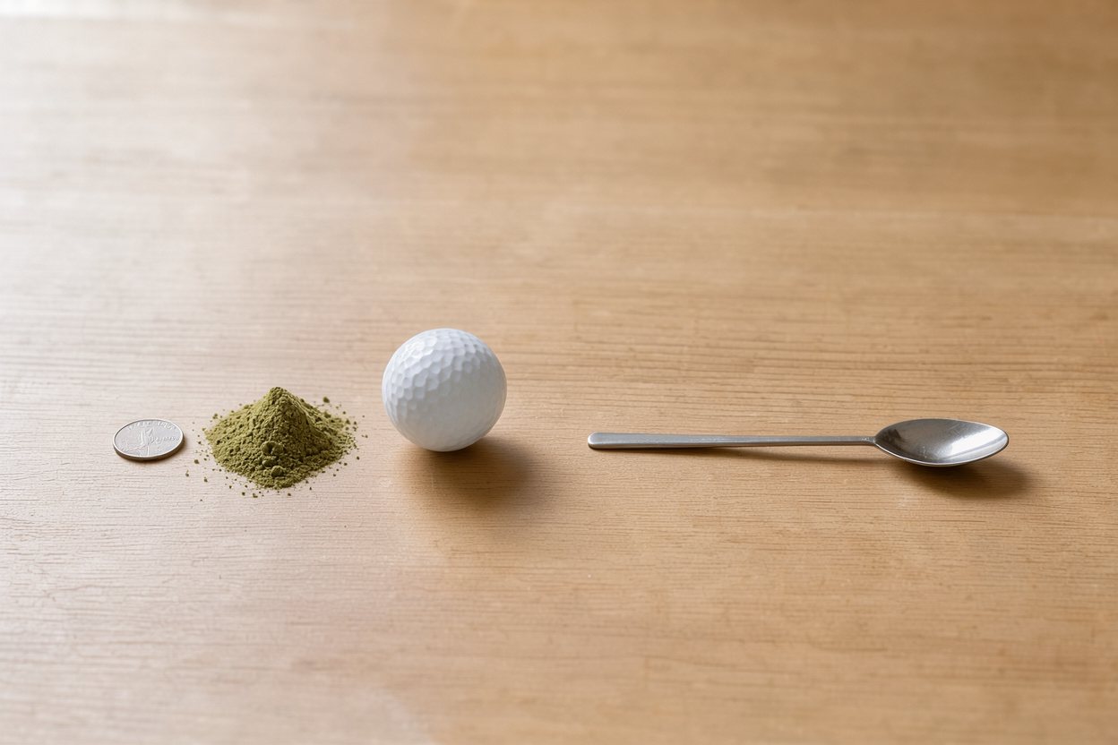What does 4 grams of matcha powder look like?