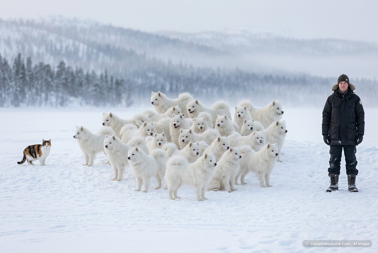 Samoyed, in “What do 20 samoyeds look like?”