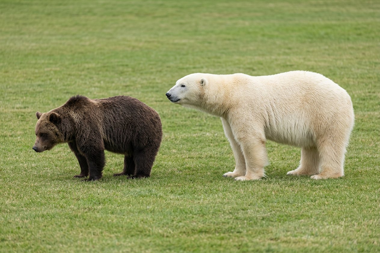 Grizzly bear vs polar bear: size comparison