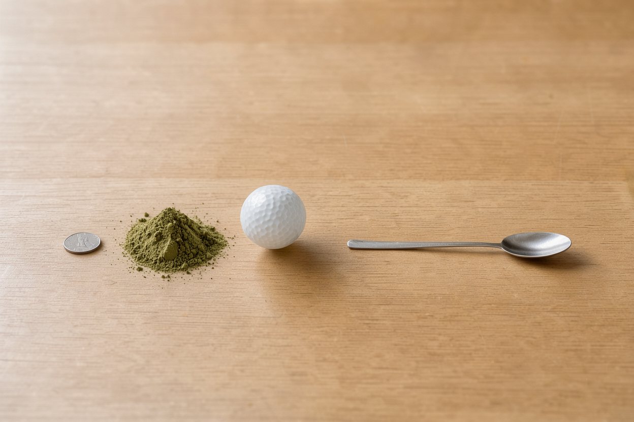 What does 10 grams of matcha powder look like?
