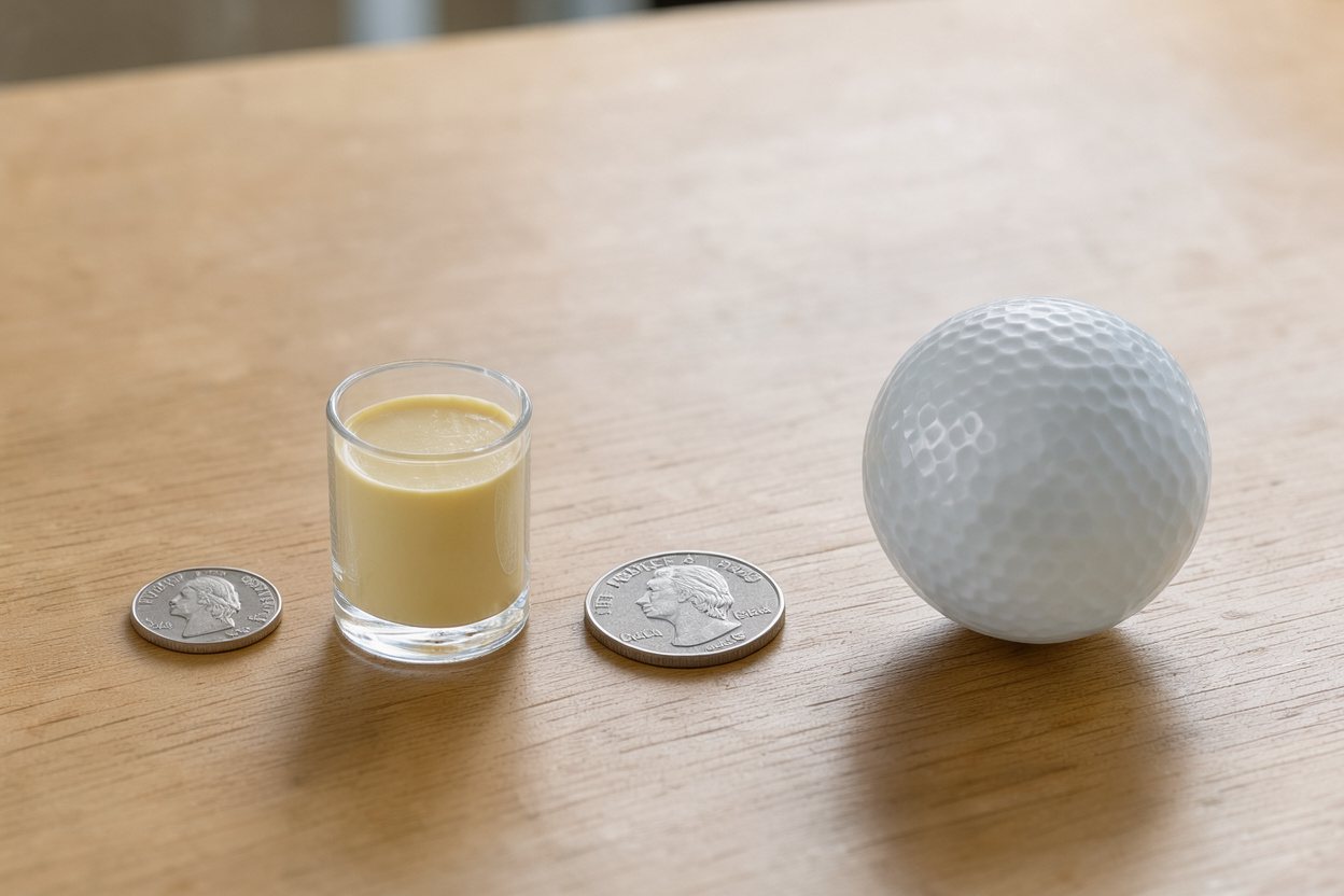 What does 10 grams of butter look like?