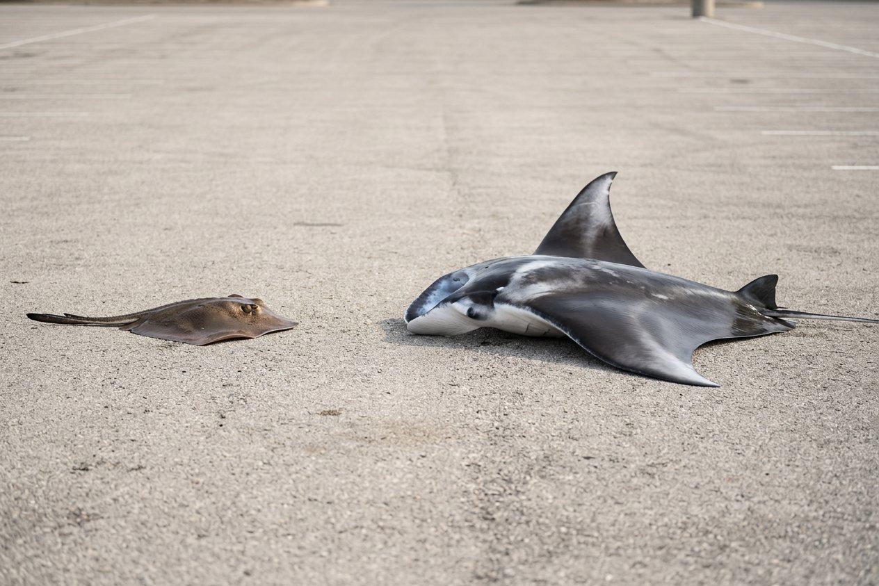 Stingray vs manta ray: size comparison