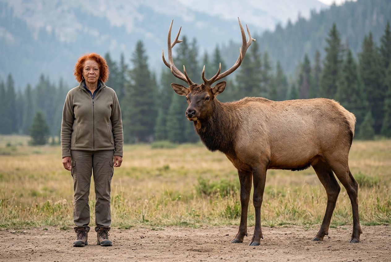 North American elk, in “Person vs elk”