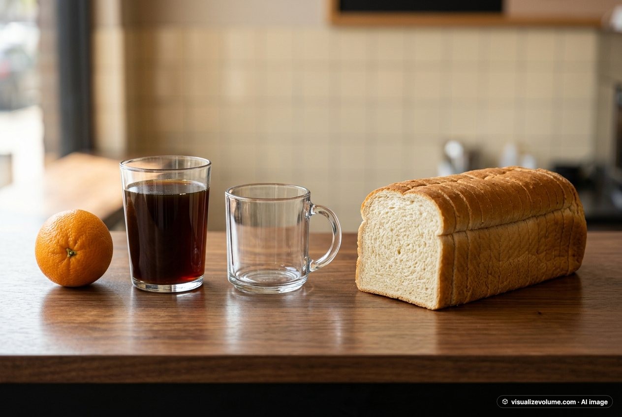 Brewed coffee, in “What does 24 fluid ounces of brewed coffee look like?”